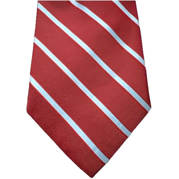 Brooks Brothers Red Blue Striped Tie 100% Silk Men's Necktie 62” Made In USA - Picture 2 of 5